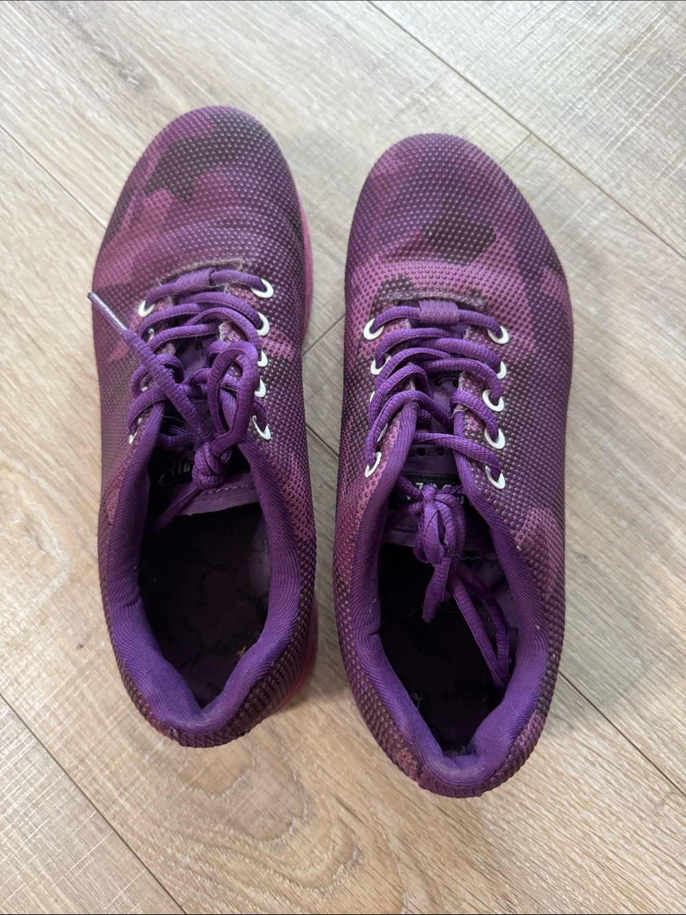 Women’s Purple Camo NOBULL gym shoes